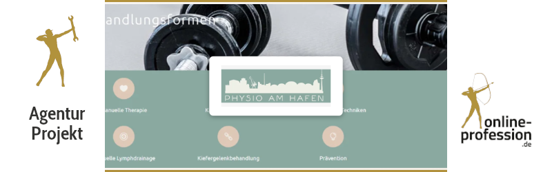 Corporate Design Physio am Hafen, gestaltet von Online-Profession