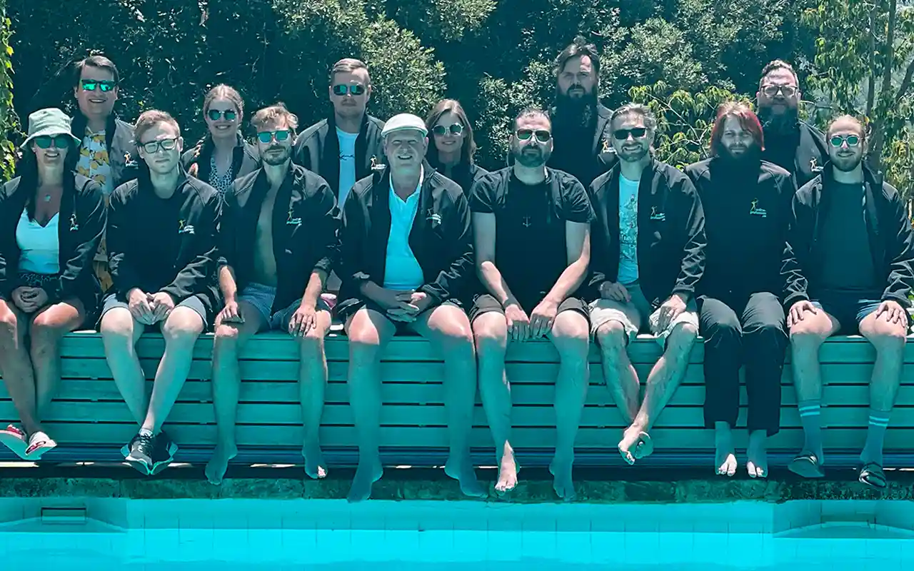 Das Team von Online-Profession beim gemeinsamen Workation-Aufenthalt