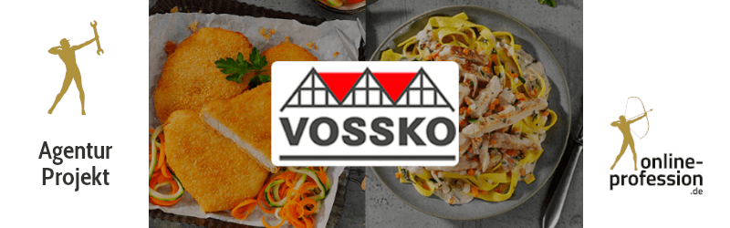 Website Vossko, gestaltet von Online-Profession