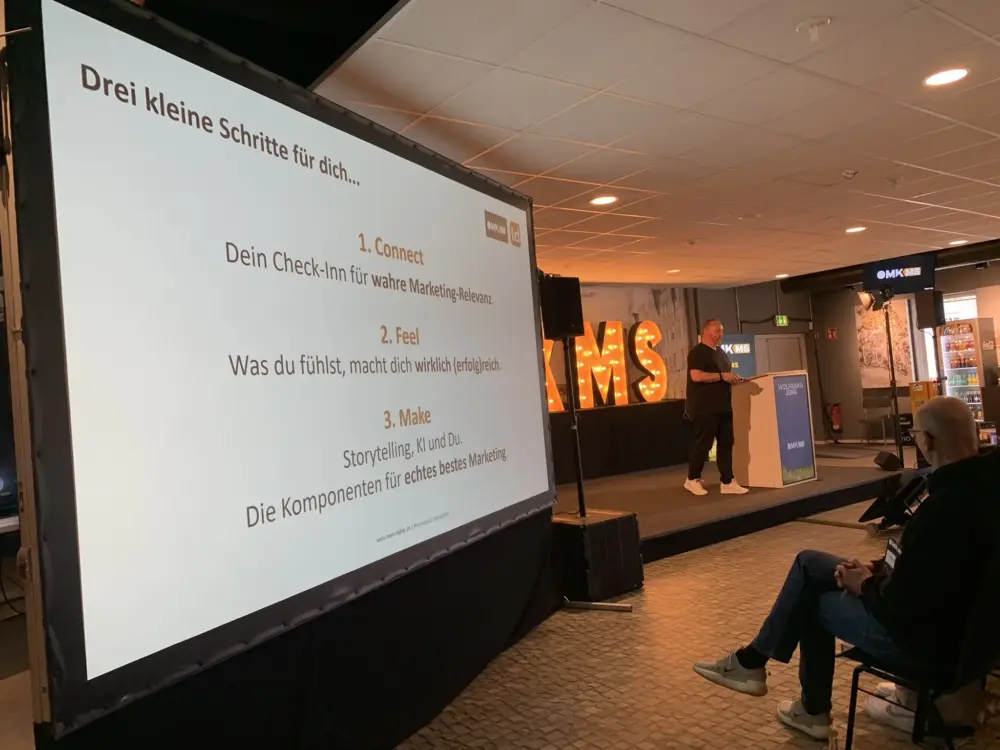 Vortrag von Wolfgang Jung über Storytelling auf der OMKMS 2025